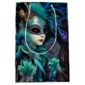 マダムマスカレードティール（緑がかった色） ミディアムペーパーバッグ (正面)