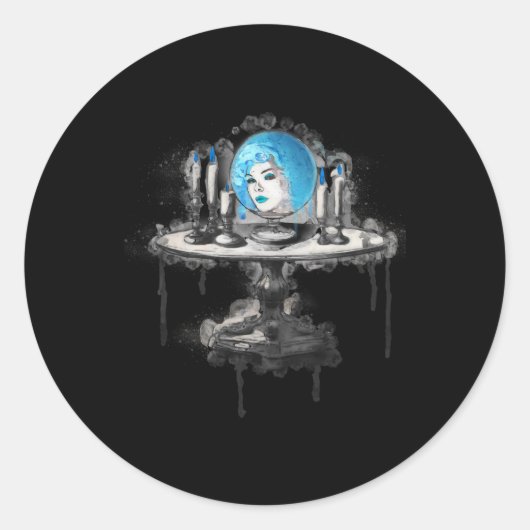 マダム占い師 ラウンドシール (正面)