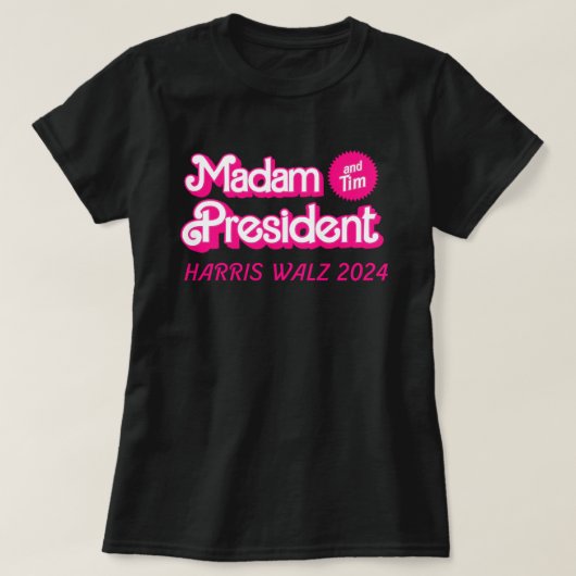 マダム大統領とティム・イン・ピンク Tシャツ (デザイン正面)