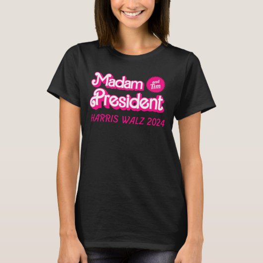 マダム大統領とティム・イン・ピンク Tシャツ (正面)