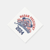 マダム大統領カマラハリス2024 スタンダードカクテルナプキン (角)