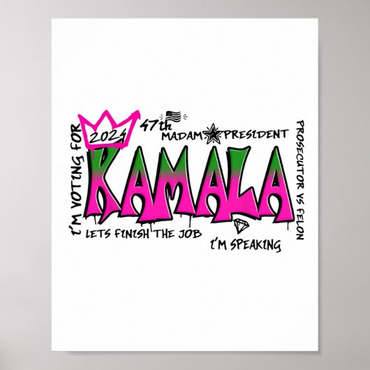 マダム大統領カマラハリス2024 ポスター (正面)