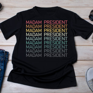 マダム大統領グラディエント文字女性のエンパワーメント Tシャツ