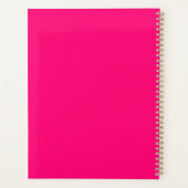 マダム大統領タイポグラフィミニマルなホットピンク プランナー手帳 (裏面)
