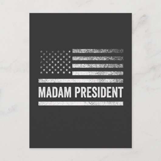 マダム大統領ハリス・ワルツ米国国旗の選挙 ポストカード (正面)
