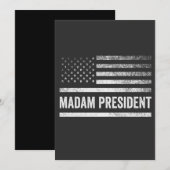 マダム大統領ハリス・ワルツ米国国旗の選挙 招待状 (正面/裏面)