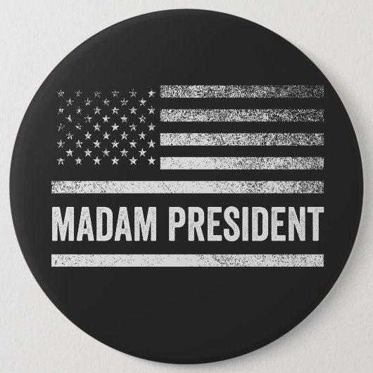 マダム大統領ハリス・ワルツ米国国旗の選挙 缶バッジ (正面)