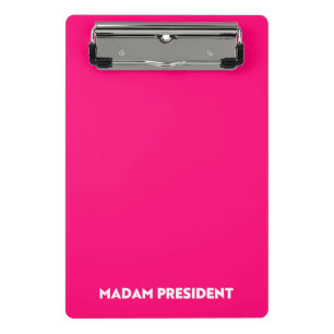 マダム大統領 モダン フォント ホットピンク ミニクリップボード