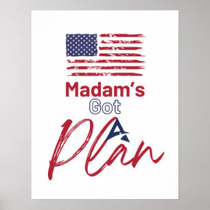 マダム得のアメリカ国旗の選挙 ポスター