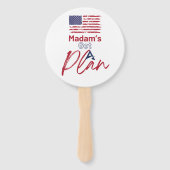 マダム得の計画米国国旗 ハンドファン (裏面)