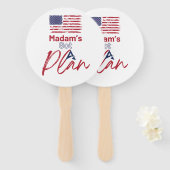 マダム得の計画米国国旗 ハンドファン (正面&裏面)