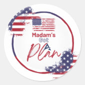 マダム得A計画選挙 ラウンドシール (正面)