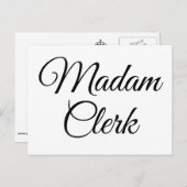 マダム書記 ポストカード (正面/裏面)