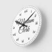 マダム書記 ラウンド壁時計 (傾斜)