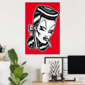 マダム火星™/グラマーポートレートポスター ポスター (ホームオフィス)