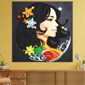 マダム美しい キャンバスプリント (インサイチュ (リビング))