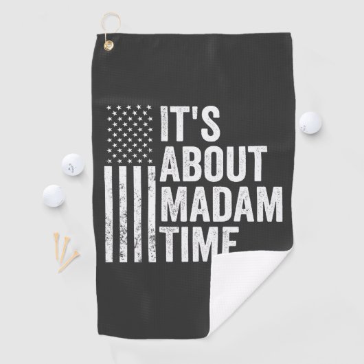 マダム・タイム・ハリス民主党選挙についてだ ゴルフタオル (インサイチュ)