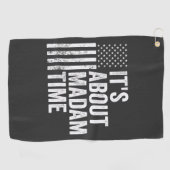 マダム・タイム・ハリス民主党選挙についてだ ゴルフタオル (横)