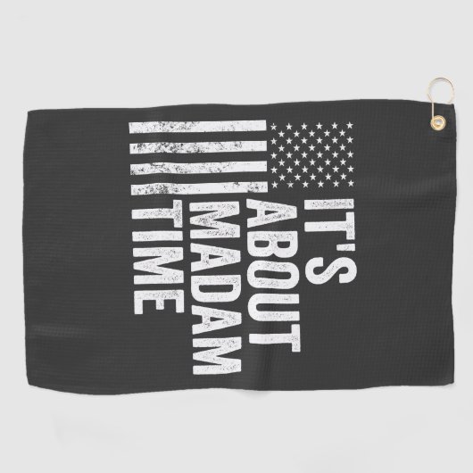 マダム・タイム・ハリス民主党選挙についてだ ゴルフタオル (横)