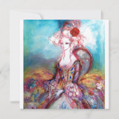 マダム・ポンパドール シルバー・メタリック 招待状 (正面)