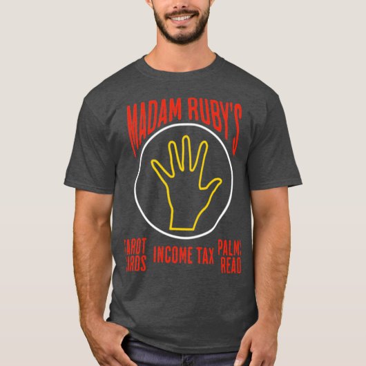 マダム・ルビーの手相占い師 Tシャツ (正面)