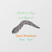 マダラのウナギの漫画イラストレーション ウィンドウサイン (シート)