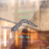 マダラのウナギの漫画イラストレーション ウィンドウサイン (シート2)