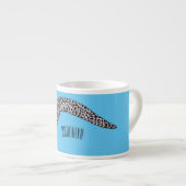 マダラのウナギの漫画イラストレーション エスプレッソカップ (正面右)