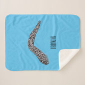 マダラのウナギの漫画イラストレーション シェルパブランケット (正面(横))