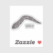 マダラのウナギの漫画イラストレーション シール (シート)