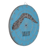 マダラのウナギの漫画イラストレーション ダーツボード (正面左)