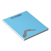 マダラのウナギの漫画イラストレーション ノートパッド (アングル)