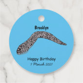 マダラのウナギの漫画イラストレーション フェイバータグ (裏面)