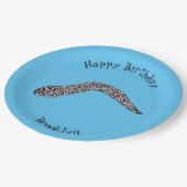 マダラのウナギの漫画イラストレーション ペーパープレート (アングル)