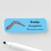 マダラのウナギの漫画イラストレーション 名札 (インサイチュ)