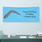 マダラのウナギの漫画イラストレーション 横断幕 (トレードショー)