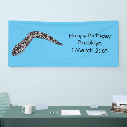 マダラのウナギの漫画イラストレーション 横断幕 (トレードショー)