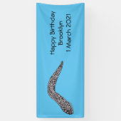 マダラのウナギの漫画イラストレーション 横断幕 (縦)