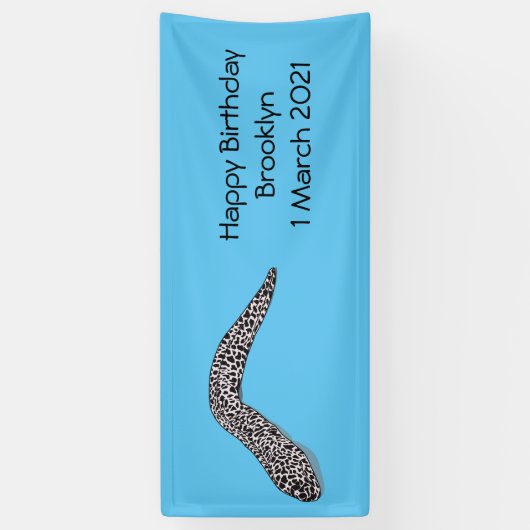 マダラのウナギの漫画イラストレーション 横断幕 (縦)