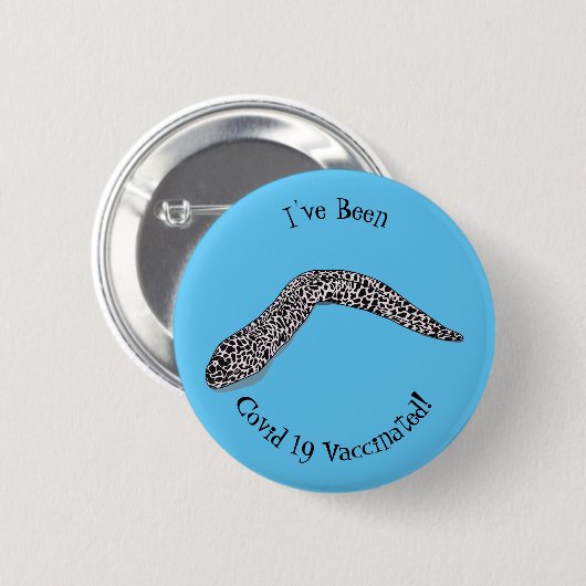 マダラのウナギの漫画イラストレーション 缶バッジ (正面&裏面)