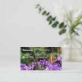 マダラチョウおよび紫色の花 名刺 (スタンド正面)