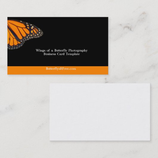 マダラチョウによっては写真撮影カードテンプレートが飛びます 名刺 (正面/裏面)