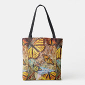 マダラチョウのコラージュのトート トートバッグ (裏面)