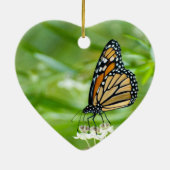 マダラチョウのハート形のオーナメントの写真 セラミックオーナメント (裏面)