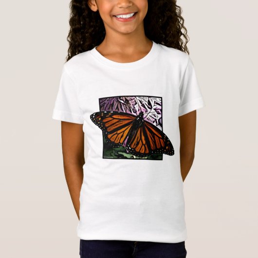 マダラチョウの女の子のTシャツ Tシャツ (正面)