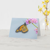 マダラチョウの挨拶状 カード (黄色い花)