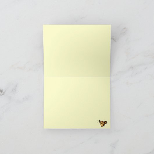 マダラチョウは感謝していしています サンキューカード (内部)