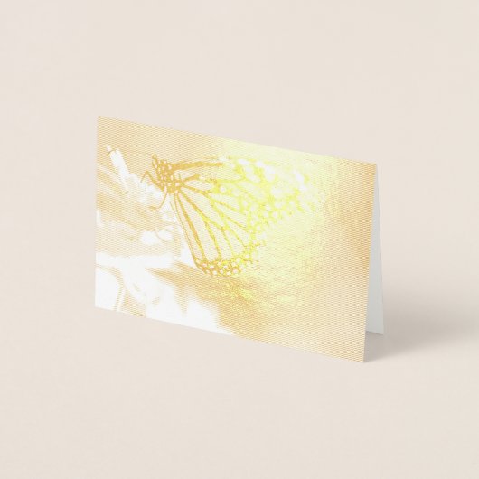 マダラチョウを食べ物を与えること 箔カード (正面)