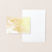 マダラチョウを食べ物を与えること 箔カード (ディスプレー)