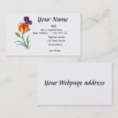 マダラチョウ及びオニユリ 名刺 (正面/裏面)